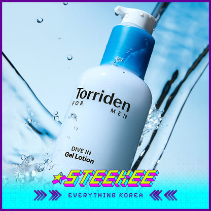 Torriden DIVE IN For Men Low Molecular Hyaluronic Acid Gel Lotion 200ml by Steekee Korea 4089