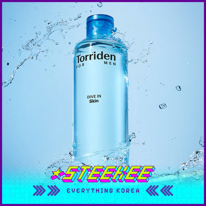 Torriden DIVE IN For Man Low Molecular Hyaluronic Acid Skin Hydrating Soothing Toner 300ml by Steekee Korea 4090