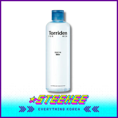Torriden DIVE IN For Man Low Molecular Hyaluronic Acid Skin Hydrating Soothing Toner 300ml by Steekee Korea 4090