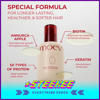Moev Apple Fragrance Luxury Hair Care Oil Essence 80ml by Steekee Korea 4097