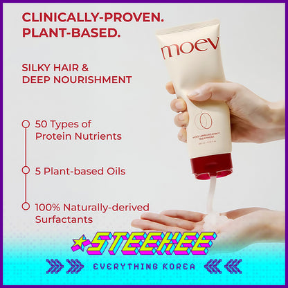 Moev Apple Anti Hair Loss Tough Hair Volumizing Hair Treatment 200g and Shampoo 300ml Set of 2 by Steekee Korea 4100