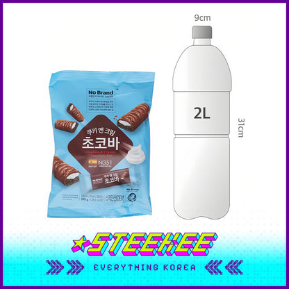 No Brand Cookies Cream Chocolate Bar Snack 240g by Steekee Korea 4114