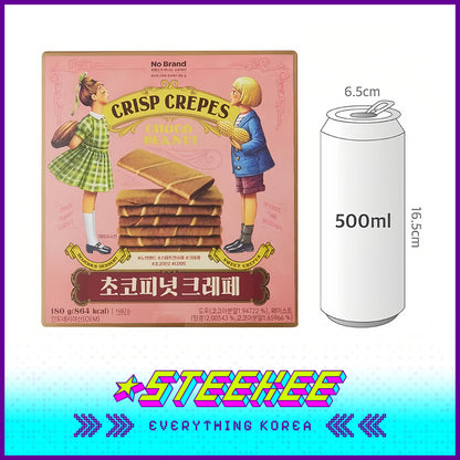No Brand Choco Banana Green Tea Choco Peanut Crisp Crepes Snack 180g by Steekee Korea 4116