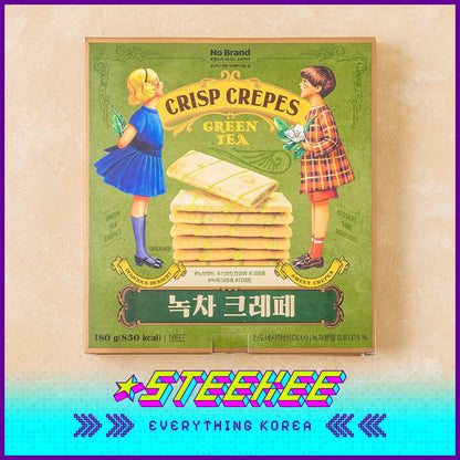 No Brand Choco Banana Green Tea Choco Peanut Crisp Crepes Snack 180g by Steekee Korea 4116