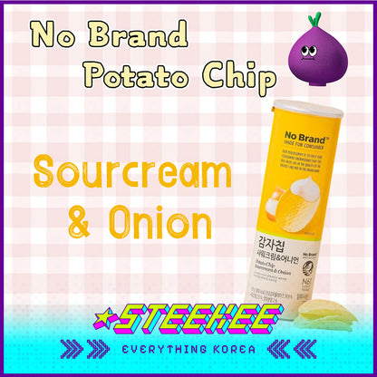 No Brand Sour Cream Onion Potato Chips Snack 160g by Steekee Korea 4118