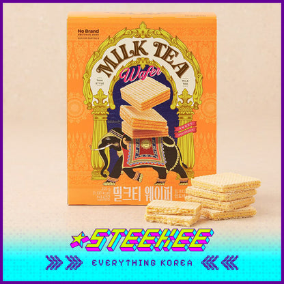 No Brand Milk Tea Sandwich Wafer Biscuits 220g by Steekee Korea 4123