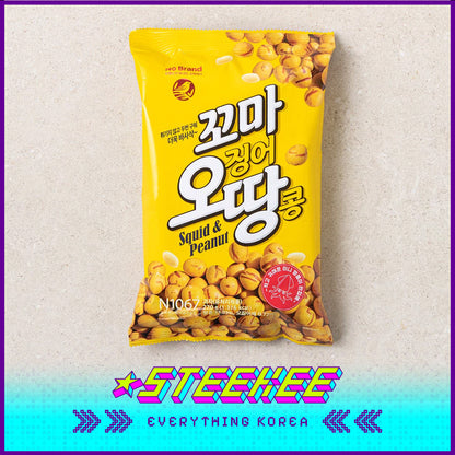 No Brand Crispy Squid Non-Fried Peanuts 270g by Steekee Korea 4127