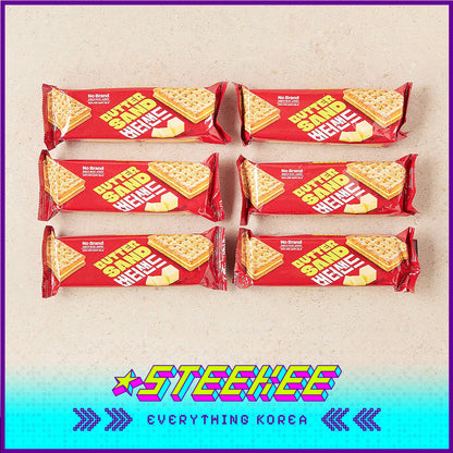 No Brand Butter Sandwich Salty Sugar Biscuits Crackers Snack 270g Set of 6 by Steekee Korea 4135