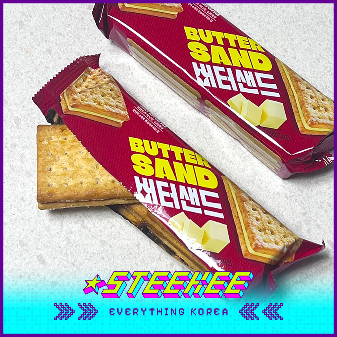 No Brand Butter Sandwich Salty Sugar Biscuits Crackers Snack 270g Set of 6 by Steekee Korea 4135