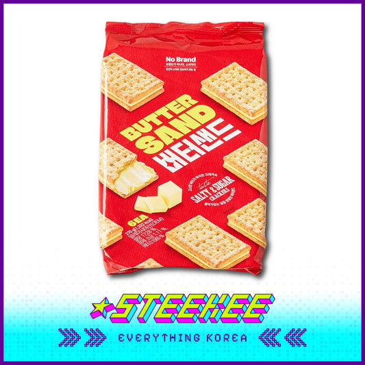 No Brand Butter Sandwich Salty Sugar Biscuits Crackers Snack 270g Set of 6 by Steekee Korea 4135