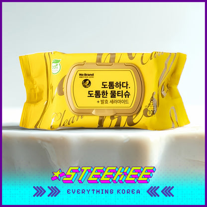 No Brand Thick Moisturizing Cleansing Wet Tissue 100 Sheets by Steekee Korea 4139