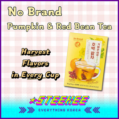 No Brand Light Pumpkin Red Bean Tea Bags 18g Set of 12 by Steekee Korea 4144