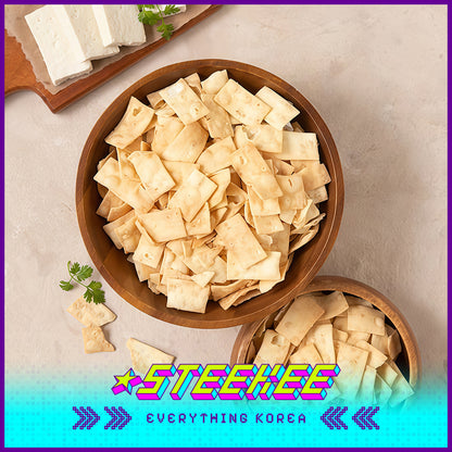 No Brand Crispy Savory Tofu Crackers Salty Snack 112g by Steekee Korea 4151