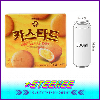 No Brand Custard Cup Cake Egg Yolk Pie Sandwich Pastry Snack 276g Set of 12 by Steekee Korea 4152