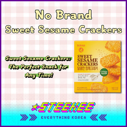 No Brand Sweet Sesame Coconut Flavored Thin Cracker Snack 216g Set of 6 by Steekee Korea 4154