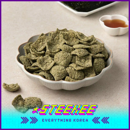 No Brand Crispy Fried Seaweed Chips Instant Snack 110g by Steekee Korea 4155