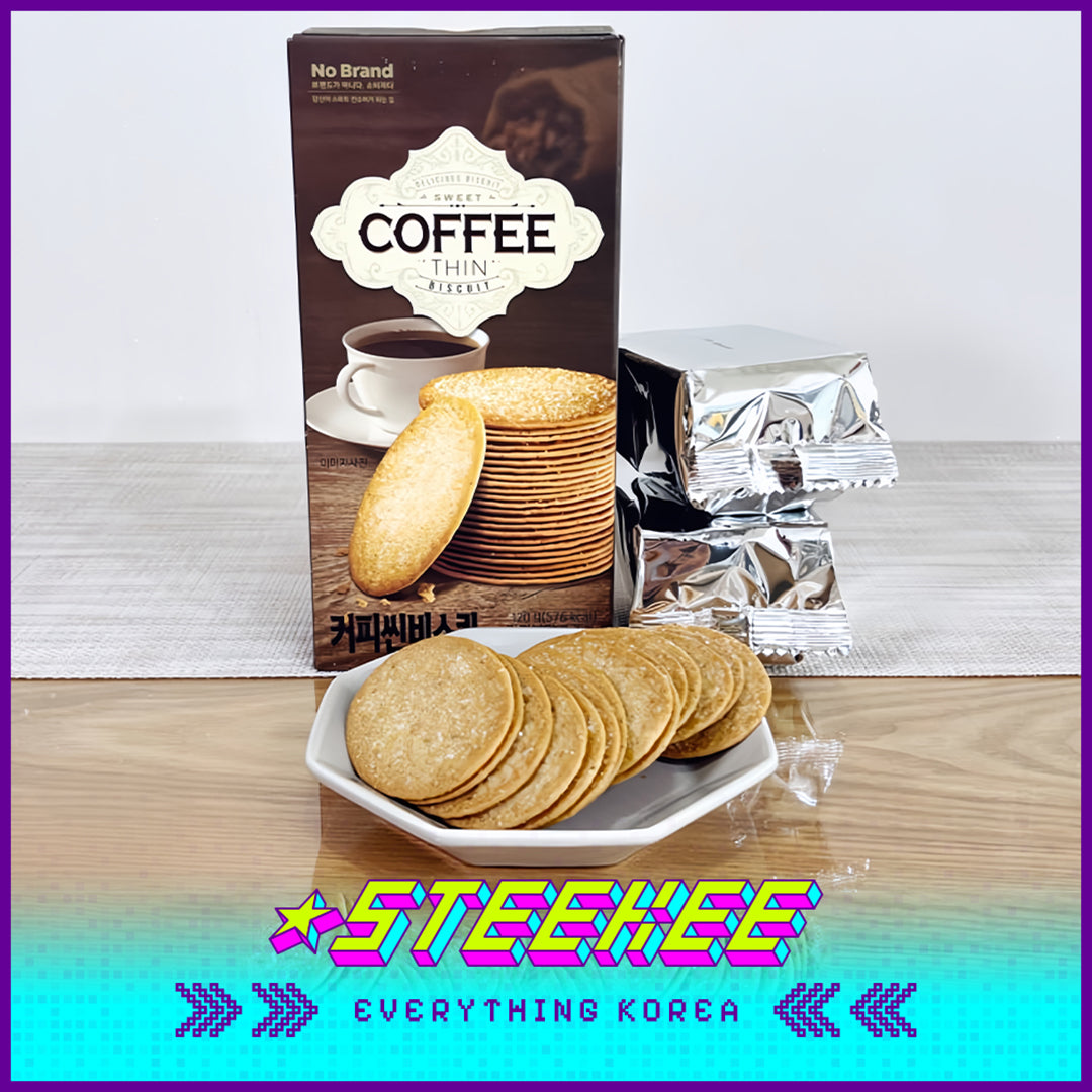 No Brand Coffee Thin Biscuit Crispy Delicious Snack 120g Set of 3 by Steekee Korea 4157
