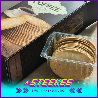No Brand Coffee Thin Biscuit Crispy Delicious Snack 120g Set of 3 by Steekee Korea 4157