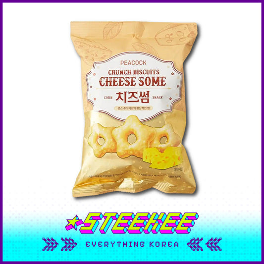 PEACOCK Cheese Star-Shaped Corn Crisp 90g &nbsp;by Steekee Korea 4167