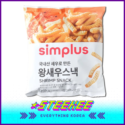 Simplus Original Fresh Crispy Prawn Strips Large Capacity 360g by Steekee Korea 4177