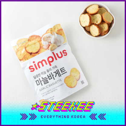 Simplus Garlic Crispy Baguette Slices 200g by Steekee Korea 4178