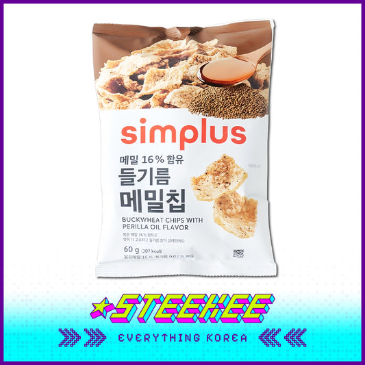 Simplus Sesame Oil Buckwheat Crisp 60g by Steekee Korea 4185