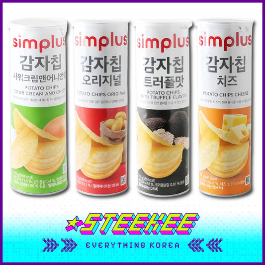 Simplus Original Sour Cream Onion Cheese Truffle Potato Chips Snack 110g by Steekee Korea 4193