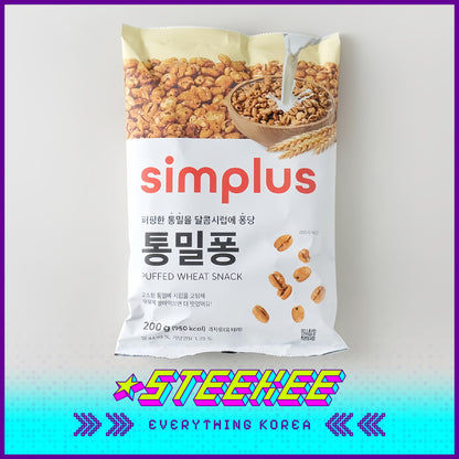 Simplus Crispy Puffed Wheat Snack 200g by Steekee Korea 4194