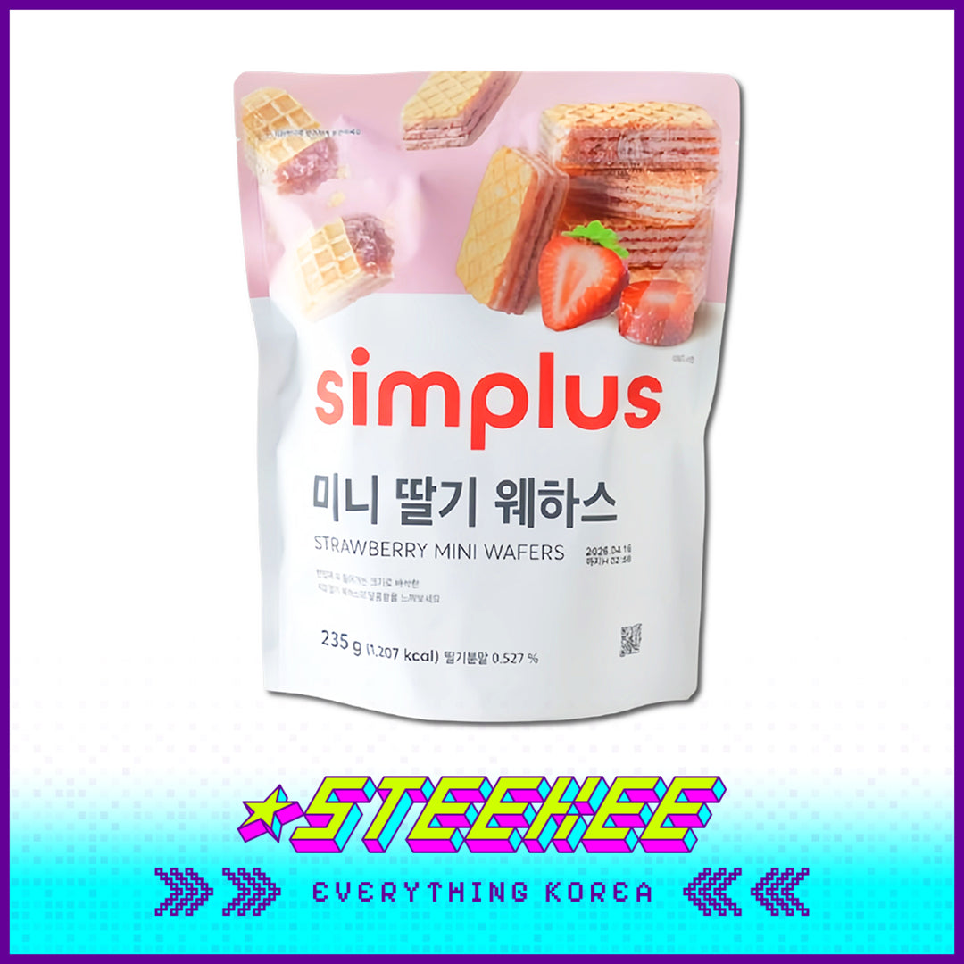 Simplus Strawberry Mini Wafer Snack 235g by Steekee Korea 4195