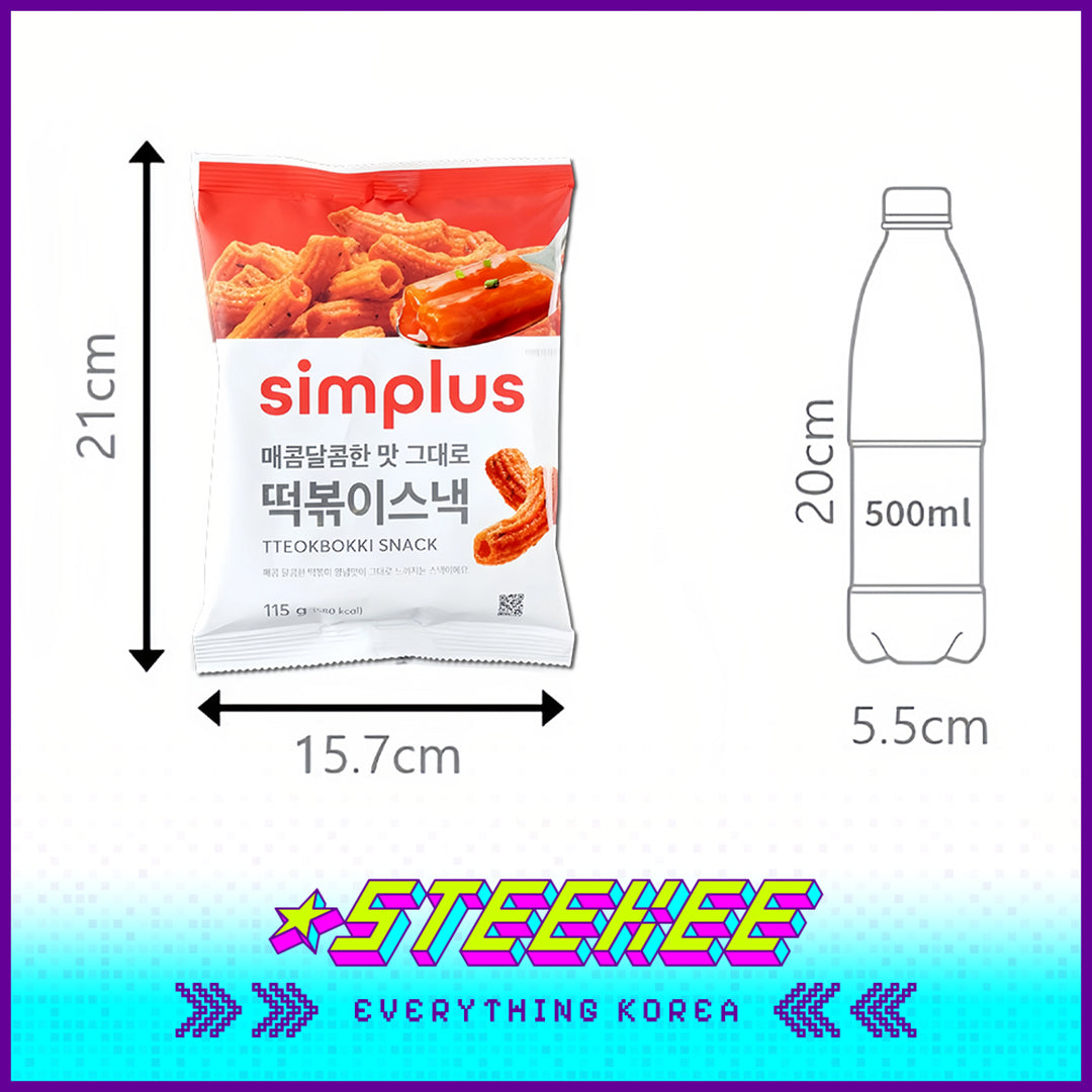 Simplus Crispy Tteokbokki Snack 115g by Steekee Korea 4197