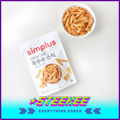 Simplus Hot Squid Stick Original Corn Stick Snack 90g by Steekee Korea 4200