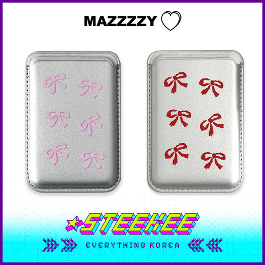 MAZZZZY Ribbon MagSafe Magnetic Phone Case Card Holder by Steekee Korea 4207