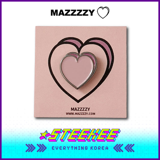 MAZZZZY Heart Metal Badge Pin Accessories by Steekee Korea 4209