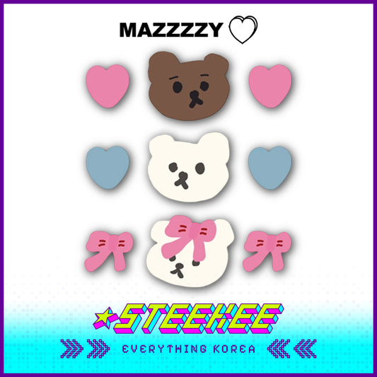 MAZZZZY Cute Trio Creative Decorative Sticker Stationary Set by Steekee Korea 4214