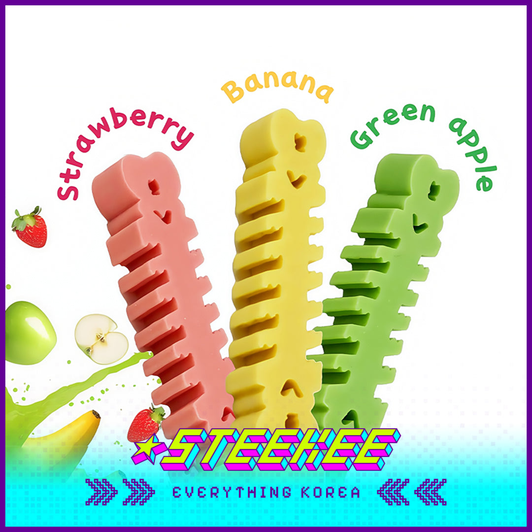 LazyDog Dental Fruit Oral Teeth Cleaning Comfort Fun Chew Stick Pet Snack 210g Set of 30 by Steekee Korea 4243