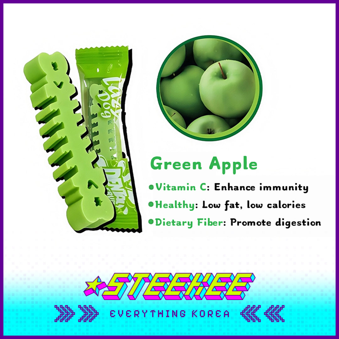 LazyDog Dental Fruit Oral Teeth Cleaning Comfort Fun Chew Stick Pet Snack 210g Set of 30 by Steekee Korea 4243