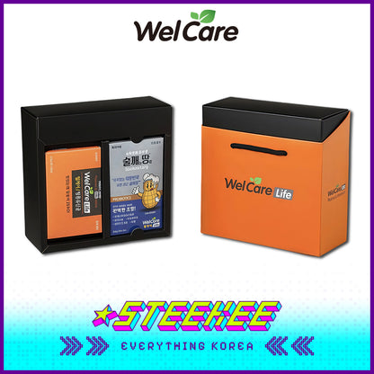 Welcare Ready-to-eat Peanut Probiotics + Hangover Remedy Health Supplement Combo Set Gift by Steekee Korea 4258