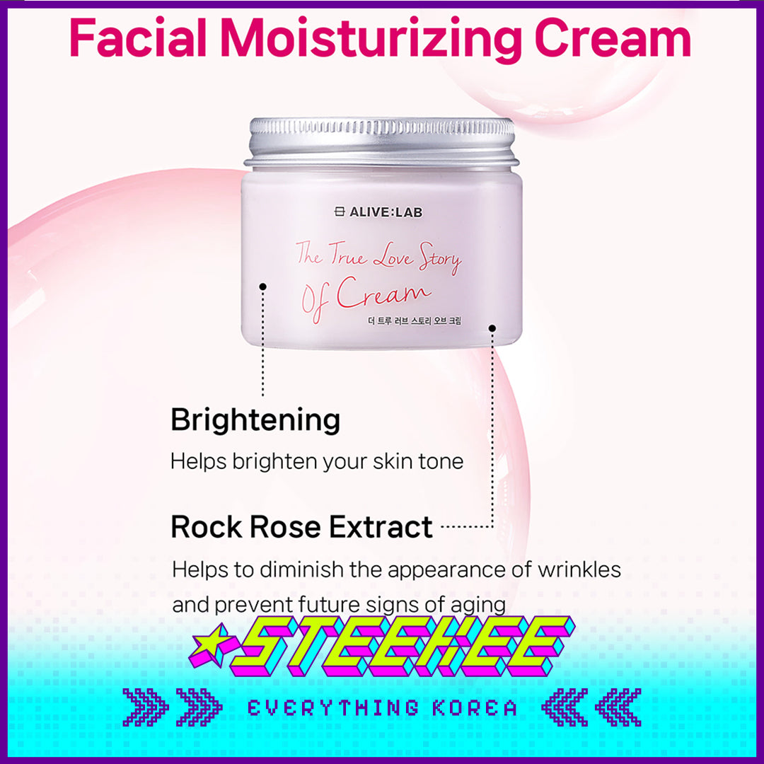 ALIVE:LAB Pink Rock Rose Moisturizing Brightening The True Love Story of Cream 100ml by Steekee Korea 4260