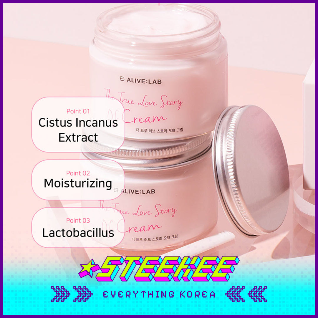 ALIVE:LAB Pink Rock Rose Moisturizing Brightening The True Love Story of Cream 100ml by Steekee Korea 4260