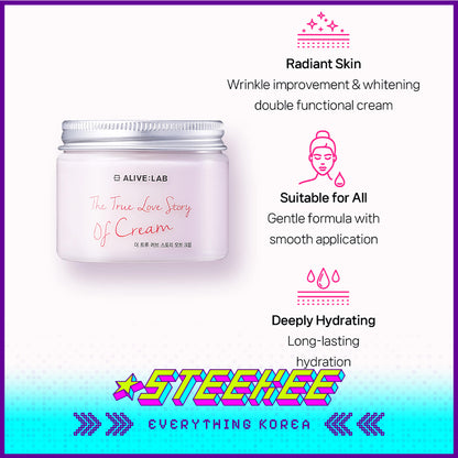 ALIVE:LAB Pink Rock Rose Moisturizing Brightening The True Love Story of Cream 100ml by Steekee Korea 4260