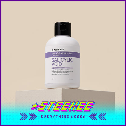ALIVE:LAB 0.5%水杨酸泡沫清洁控油洗面奶170ml闪奇韩国4272