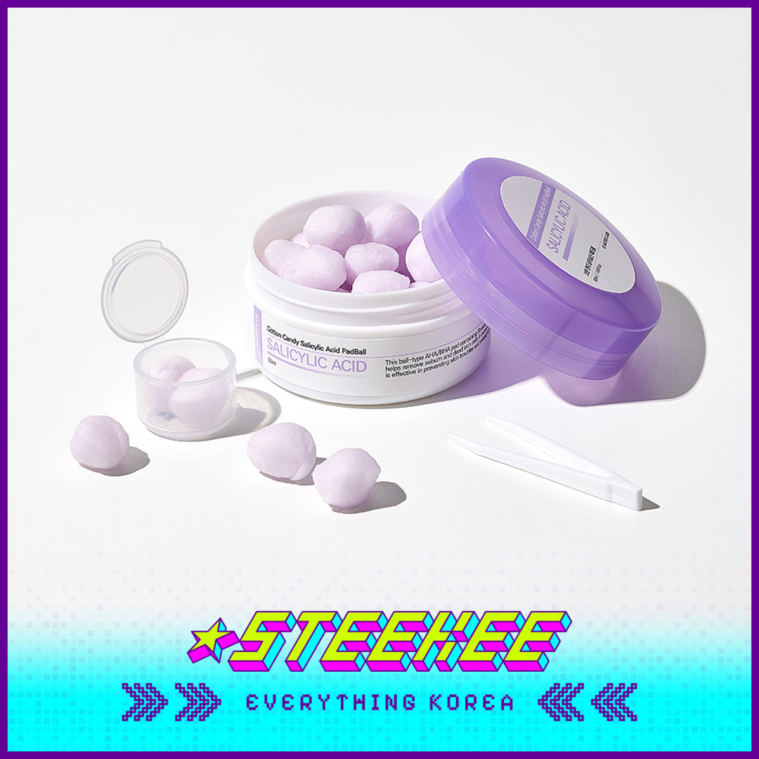 ALIVE:LAB Cotton Candy Salicylic Acid PadBall Exfoliating Hydrating Sebum Blemish Care 50ml by Steekee Korea 4276