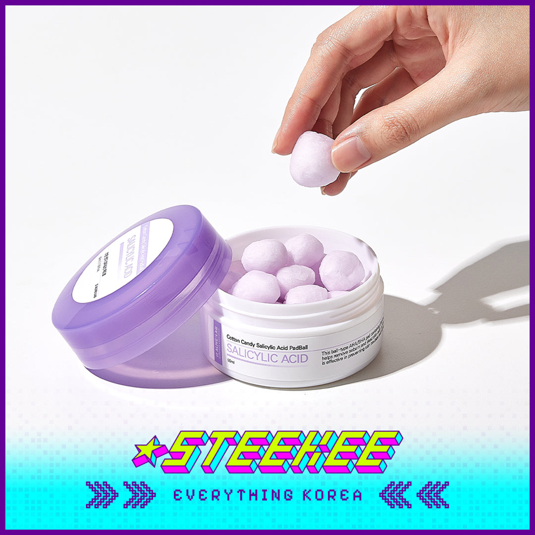 ALIVE:LAB Cotton Candy Salicylic Acid PadBall Exfoliating Hydrating Sebum Blemish Care 50ml by Steekee Korea 4276