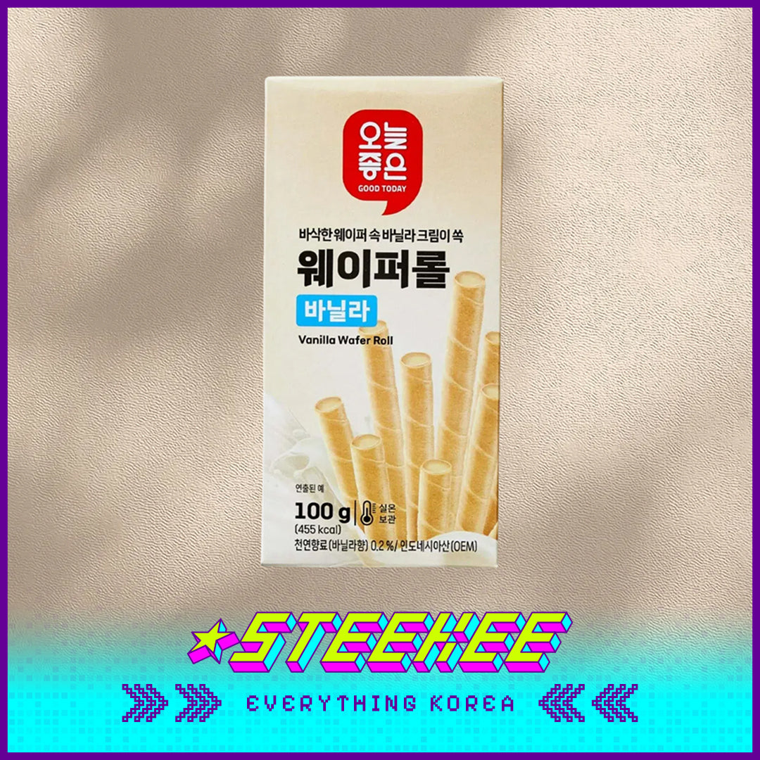 GOOD TODAY Crispy Wafer Roll Vanilla Choco Cappuccino 100g by Steekee Korea 4290