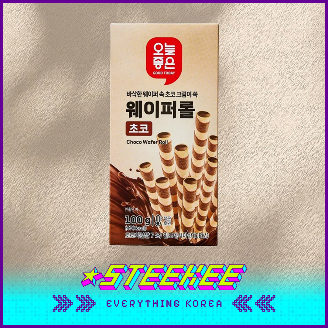 GOOD TODAY Crispy Wafer Roll Vanilla Choco Cappuccino 100g by Steekee Korea 4290