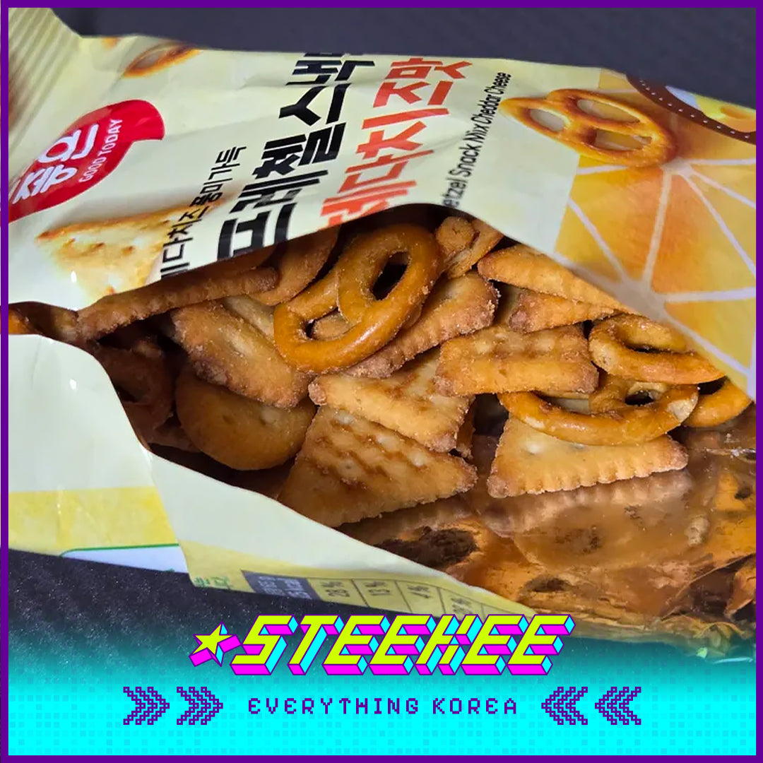 GOOD TODAY Mixed Pretzels Cheddar Cheese Flavor Mexican Taco Flavor 65g by Steekee Korea 4291