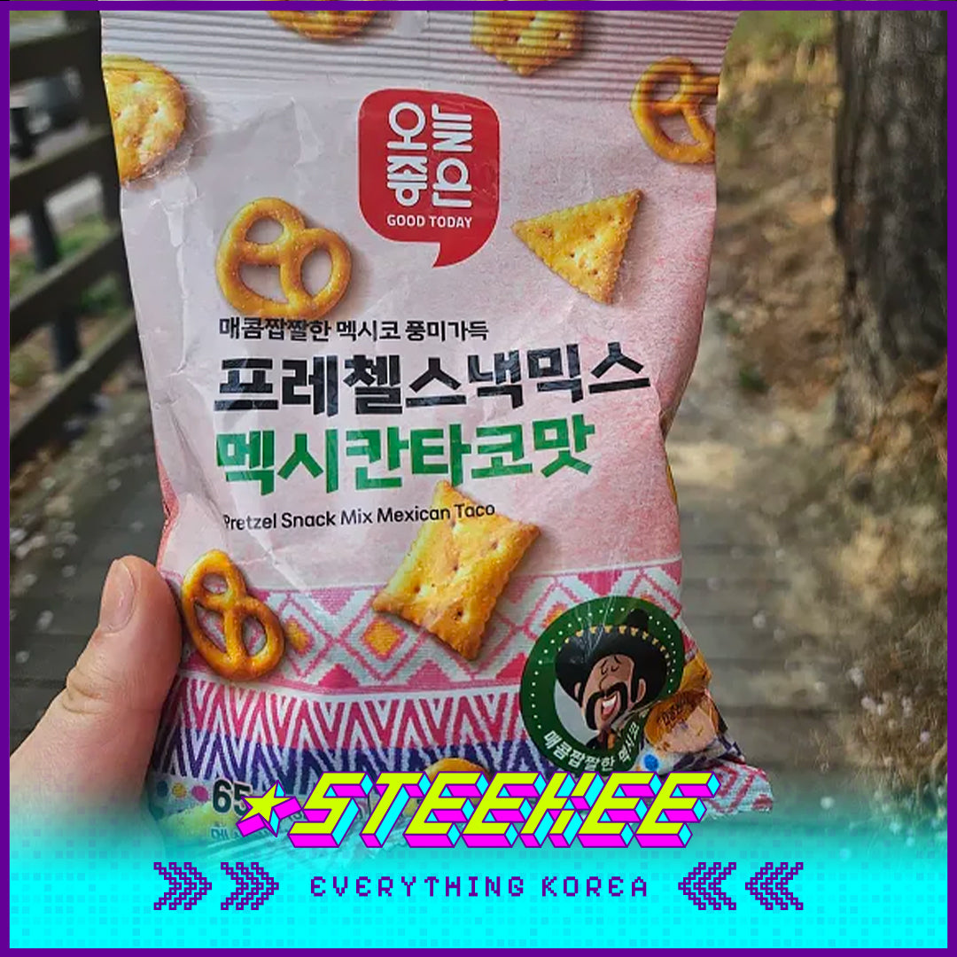 GOOD TODAY Mixed Pretzels Cheddar Cheese Flavor Mexican Taco Flavor 65g by Steekee Korea 4291
