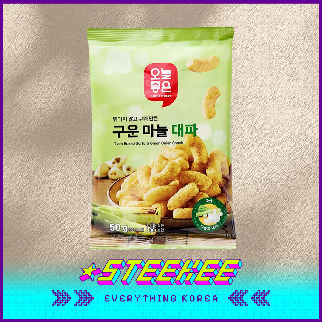 GOOD TODAY Crispy Oven Baked Garlic Snack Green Onion Flavor Onion Flavor 50g by Steekee Korea 4293