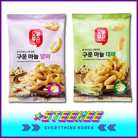 GOOD TODAY Crispy Oven Baked Garlic Snack Green Onion Flavor Onion Flavor 50g by Steekee Korea 4293