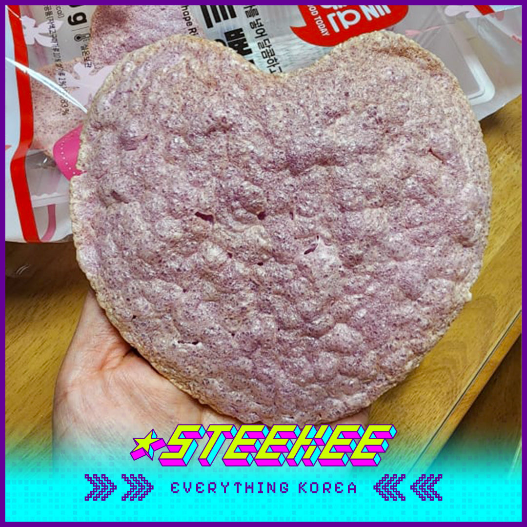 GOOD TODAY Purple Sweet Potato Heart Shape Rice Pop 90g by Steekee Korea 4294